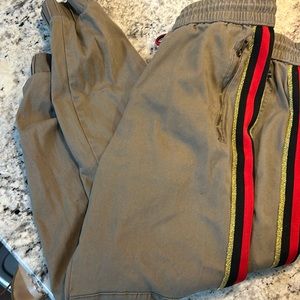 Truth Substance Common Sense khaki pants with side decor